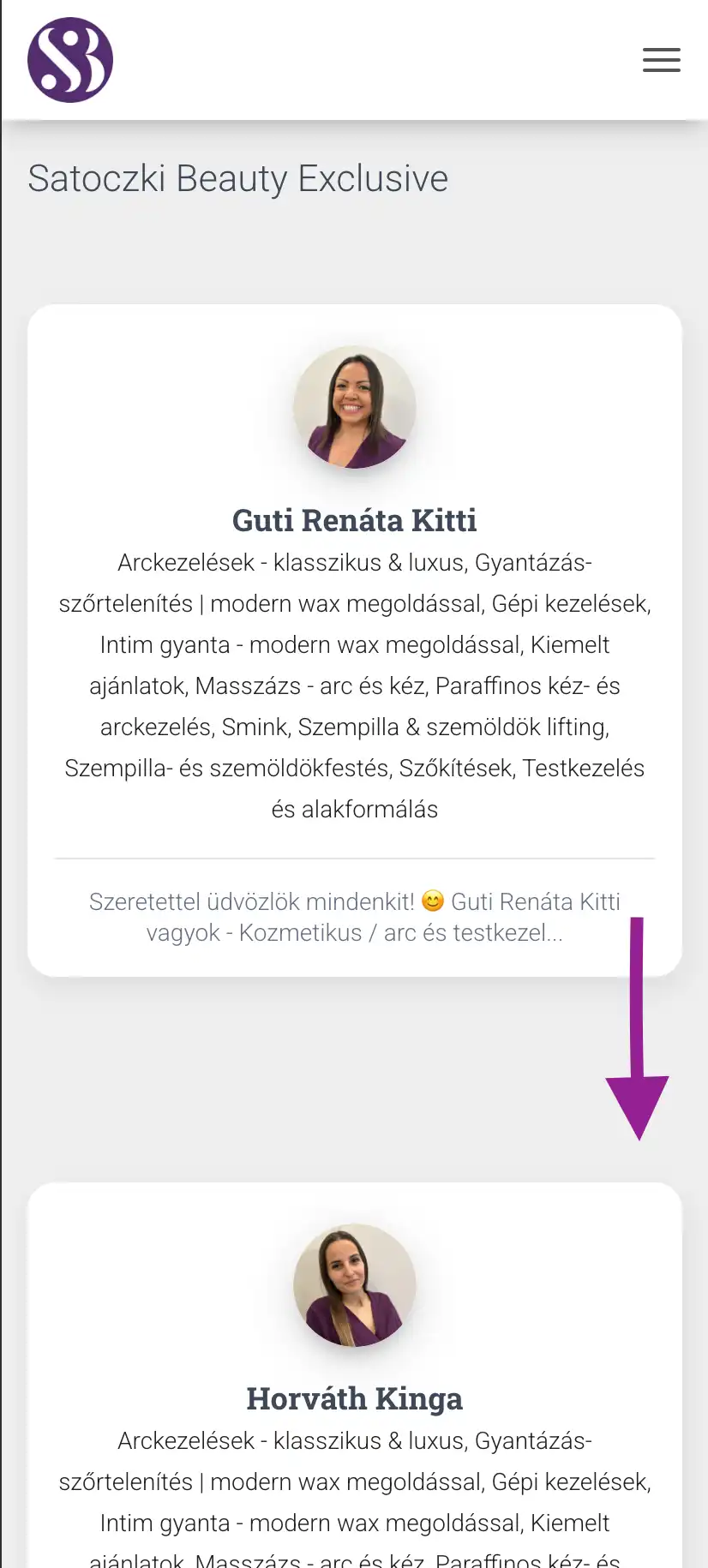Salonic munkatársaink gombra kattintva