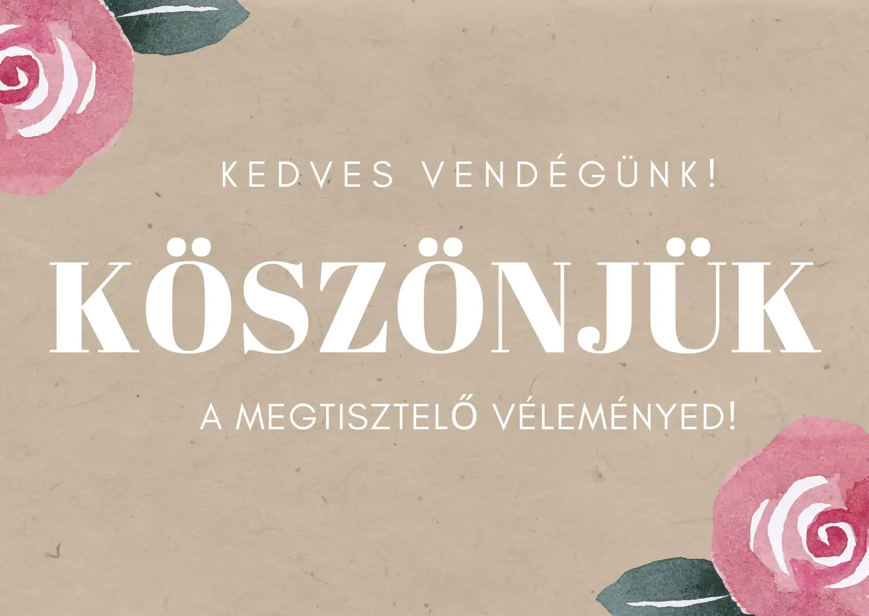 Köszönő kártya